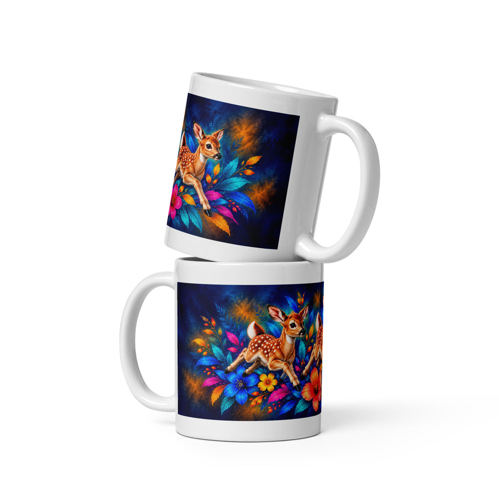 White glossy mug